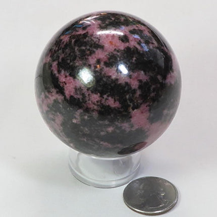 Polished Rhodonite Sphere Ball from Madagascar