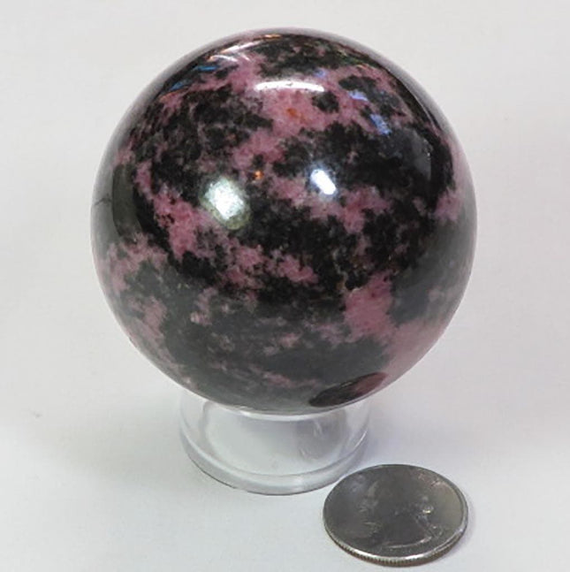 Polished Rhodonite Sphere Ball from Madagascar