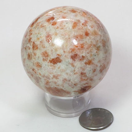 Polished Sunstone Sphere Ball from India