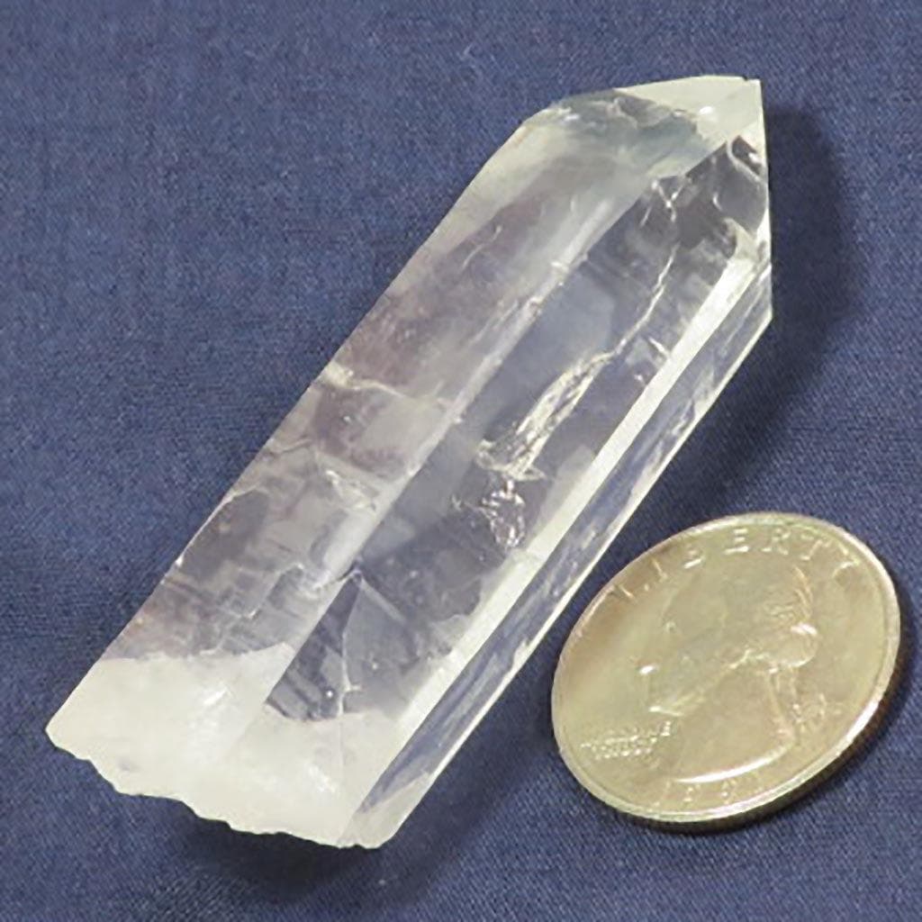 Lemurian Quartz Crystal Point from Brazil
