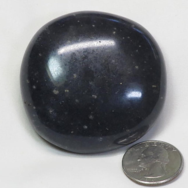 Polished Lazulite Palm Stone from Madagascar