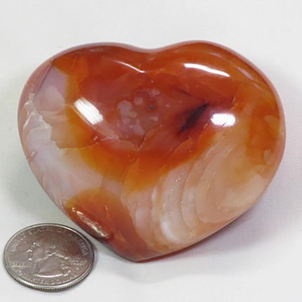 Polished Carnelian Agate Heart from Madagascar