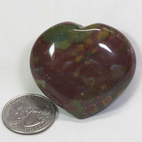 Polished Bloodstone Heart from India
