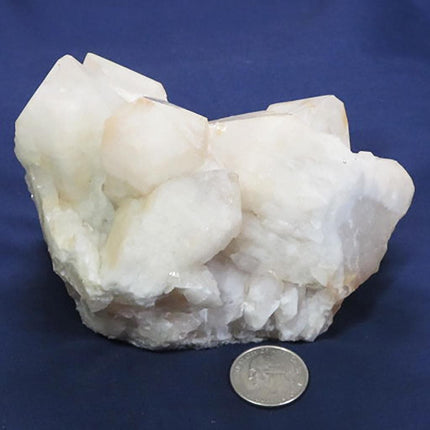 Candle Quartz Crystal Cluster with Pink Hematite from Madagascar