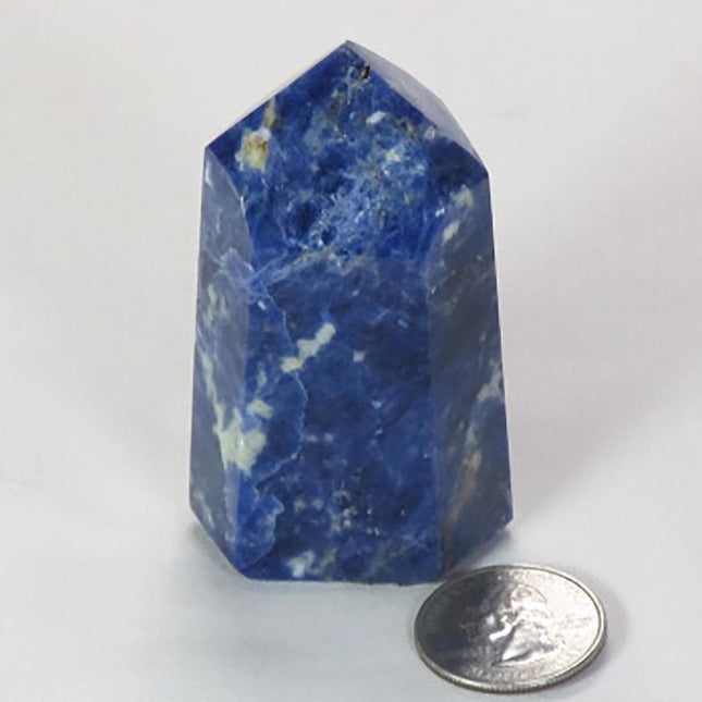 Polished Sodalite Point from Brazil