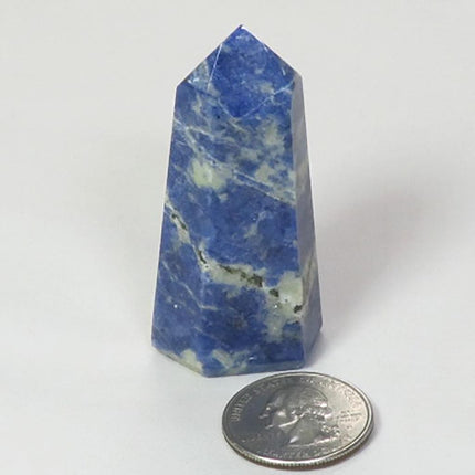 Polished Sodalite Point from Brazil