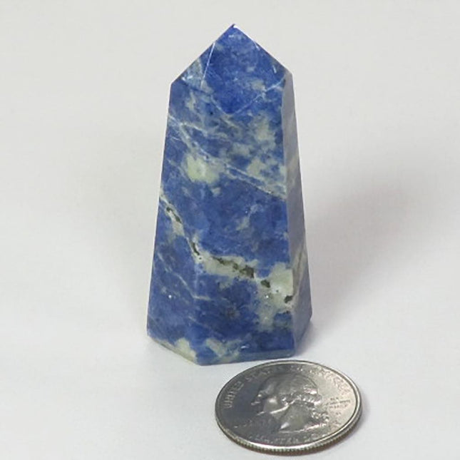 Polished Sodalite Point from Brazil