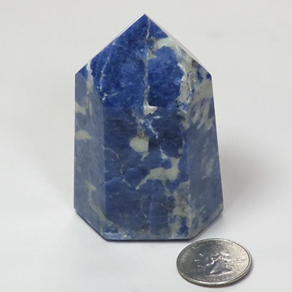 Polished Sodalite Point from Brazil
