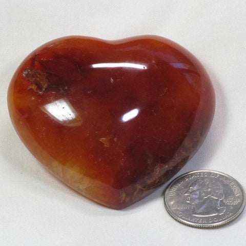 Polished Carnelian Agate Heart from Madagascar