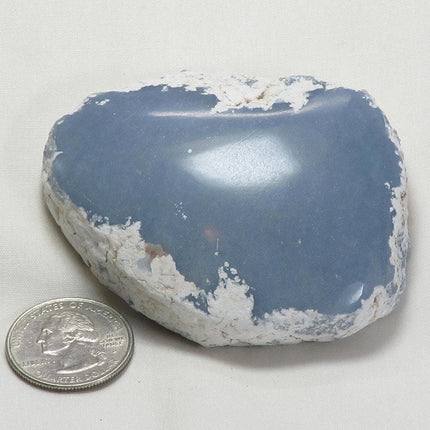 Top Polished Angelite Window from Peru