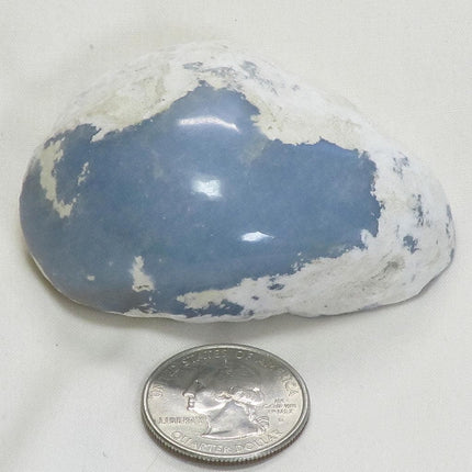 Top Polished Angelite Window from Peru