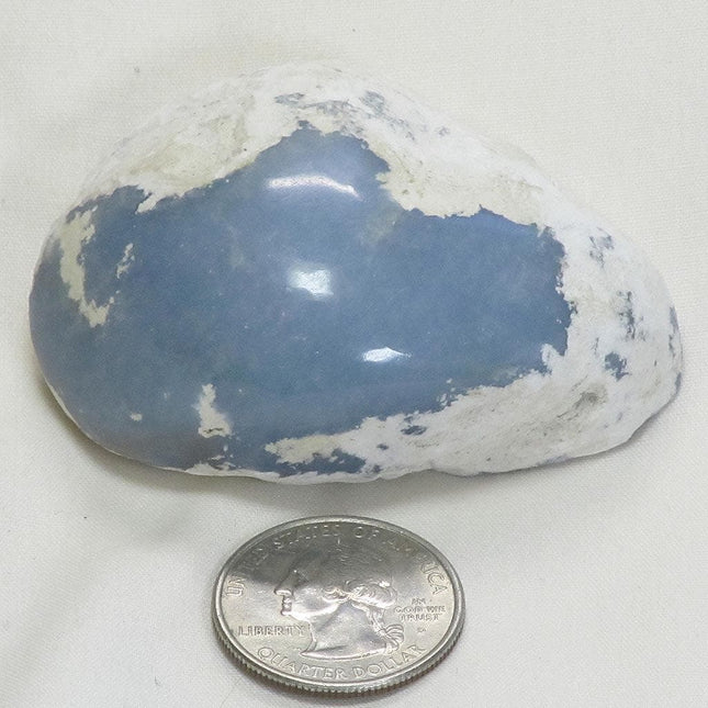 Top Polished Angelite Window from Peru