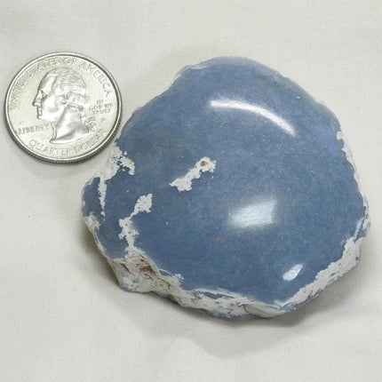 Top Polished Angelite Window from Peru