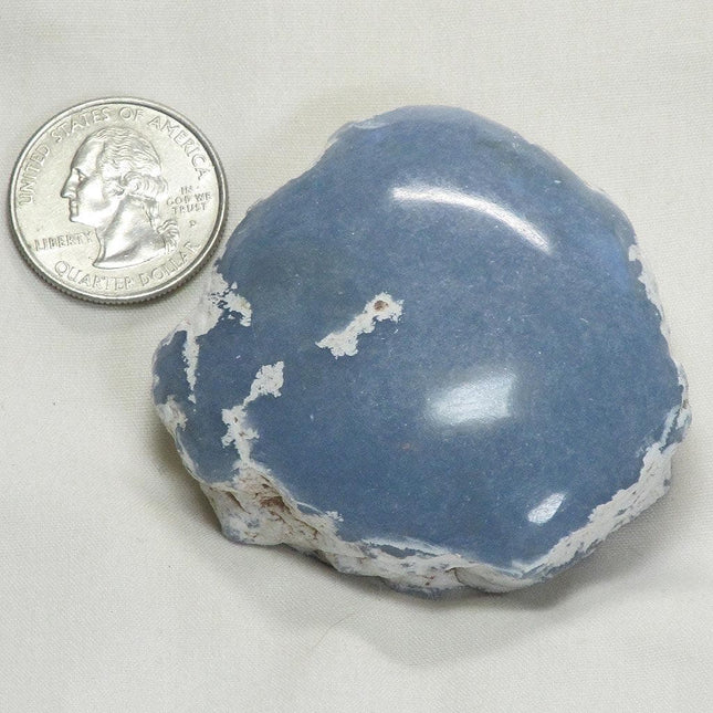 Top Polished Angelite Window from Peru