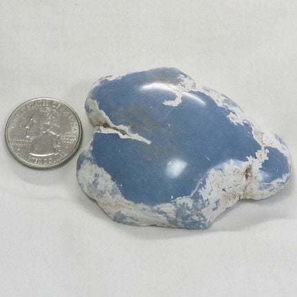 Top Polished Angelite Window from Peru