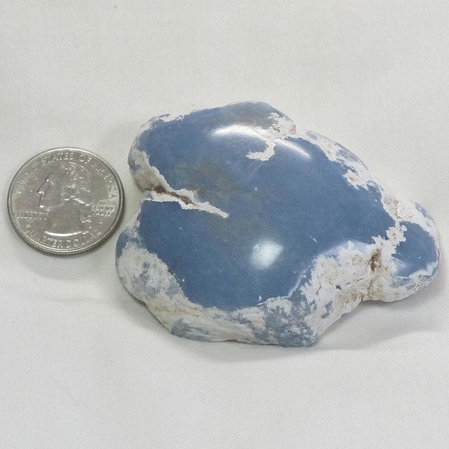 Top Polished Angelite Window from Peru