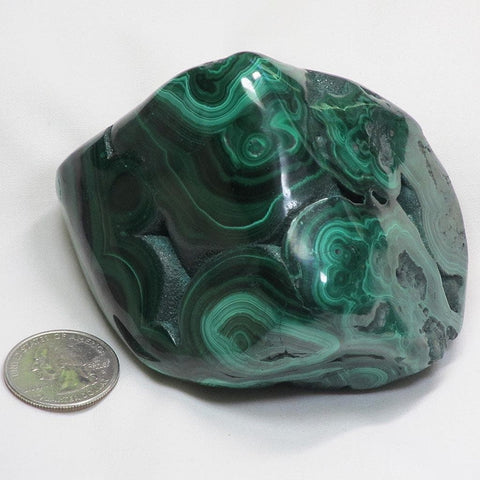 Polished Malachite Free Form from the Democratic Republic of the Congo