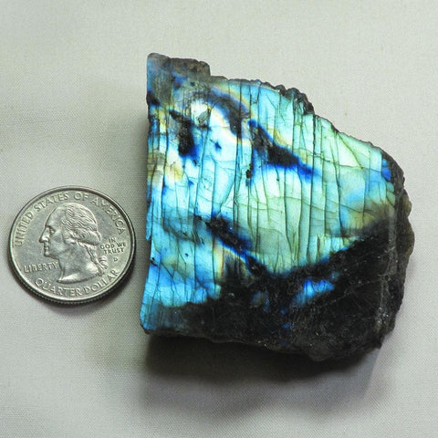 1 side Polished Slab of Labradorite from Madagascar