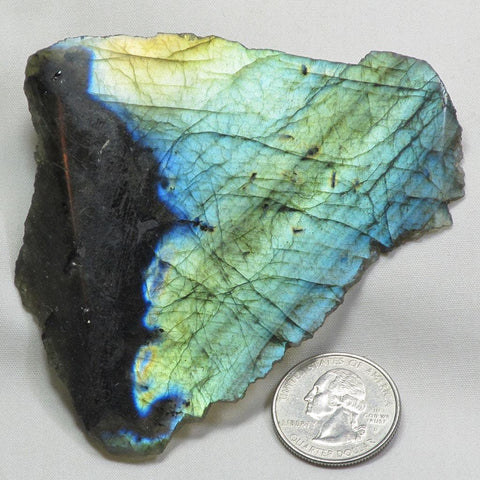 1 side Polished Slab of Labradorite from Madagascar