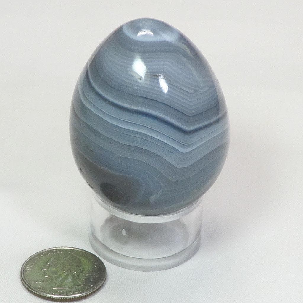 Polished Banded Agate Egg from Madagascar