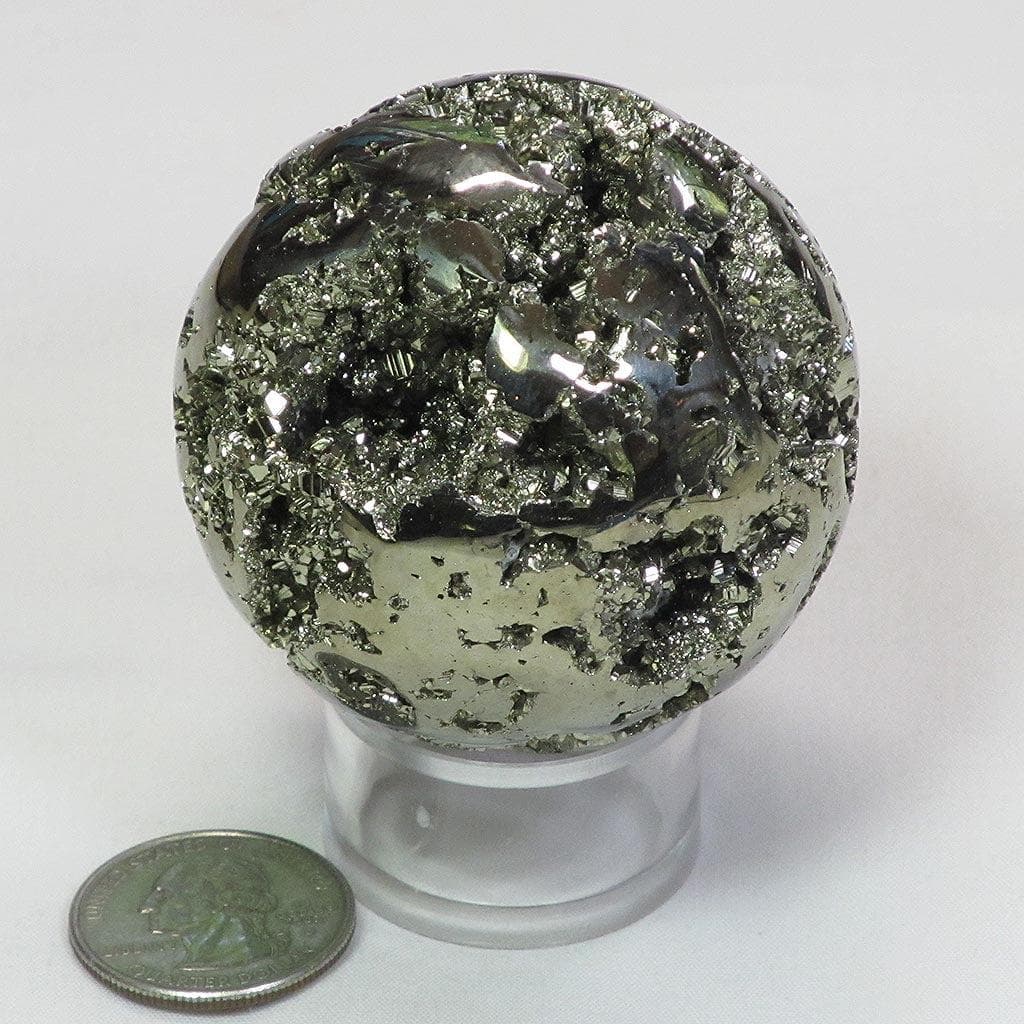 Polished Pyrite Sphere Ball from Peru