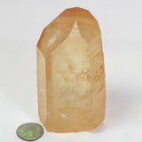 Large Tangerine Quartz Crystal Point from Brazil