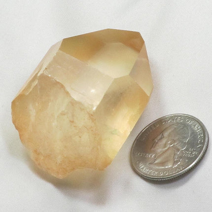 Tangerine Quartz Crystal Point with Time-Link Activation from Brazil
