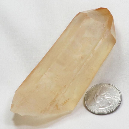 Tangerine Quartz Crystal Twin Point from Brazil