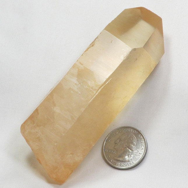 Tangerine Quartz Crystal Point from Brazil
