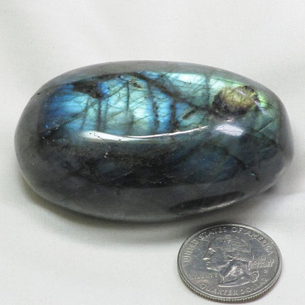 Polished Labradorite Palm Stone from Madagascar
