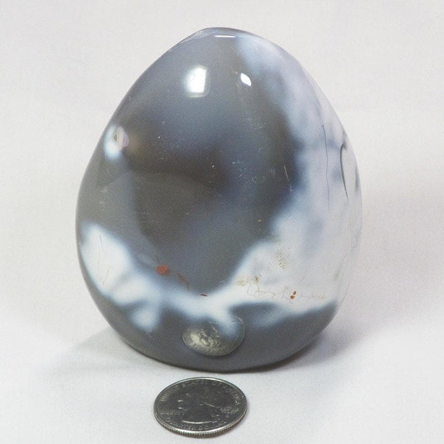 Polished Snow Blue Agate Free Form from Madagascar