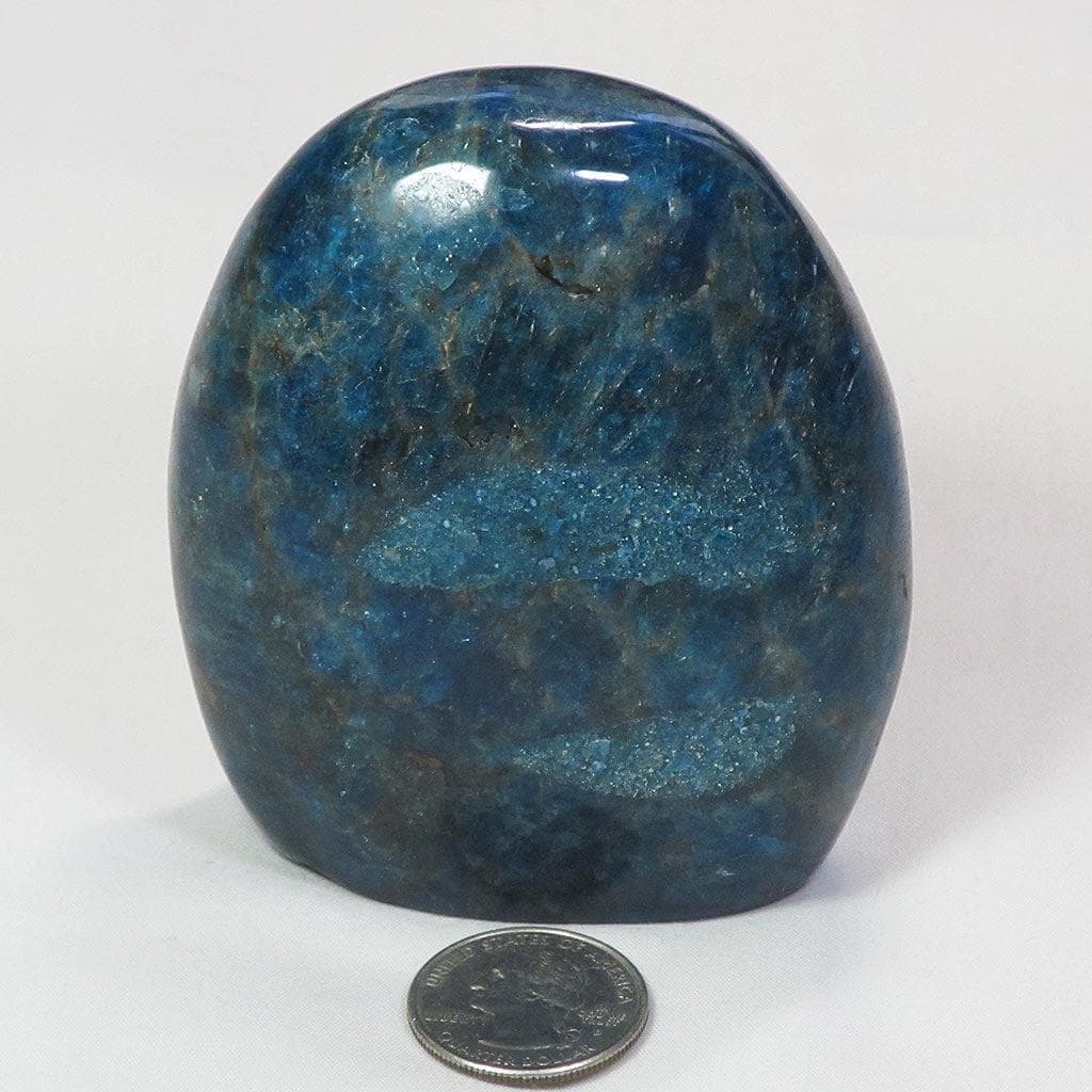 Polished Blue Apatite Free Form from Madagascar