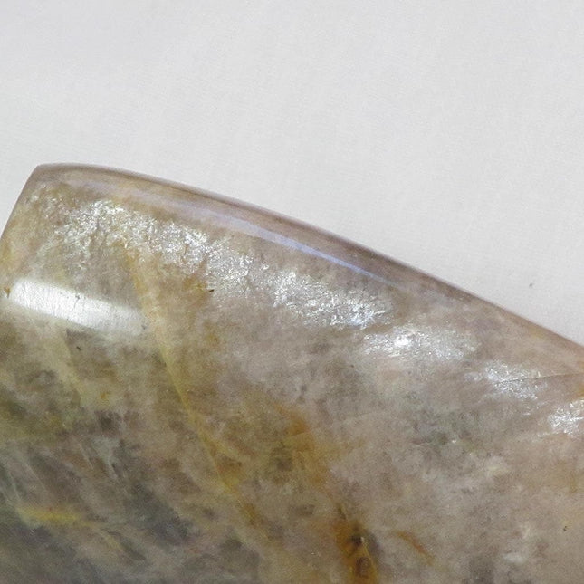 Polished Black Moonstone Free Form from Madagascar