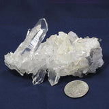 Arkansas Quartz Crystal Cluster with DT & Adularia Attached