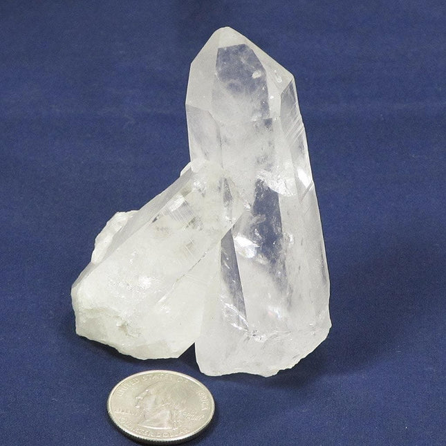 Arkansas Quartz Crystal Cluster with Penetrator & Rainbow