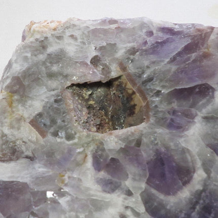 Polished Slice of Chevron Amethyst with stand from Madagascar