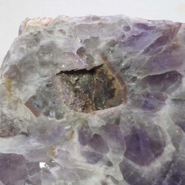 Polished Slice of Chevron Amethyst with stand from Madagascar
