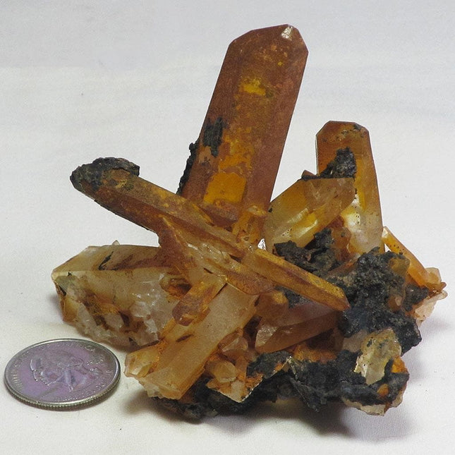 Uncleaned Arkansas Quartz Crystal Cluster with Cross and Goethite
