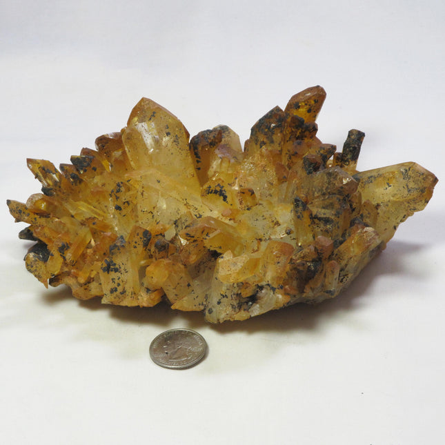 Uncleaned Arkansas Quartz Crystal Cluster with Rainbow Iridescence