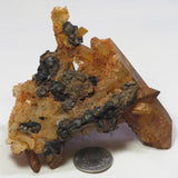 Uncleaned Arkansas Quartz Crystal Cluster with Window and Goethite