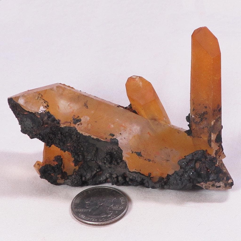 Uncleaned Arkansas Quartz Crystal Cluster with Penetrators & Goethite