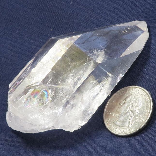 Arkansas Quartz Crystal Point with Rainbow