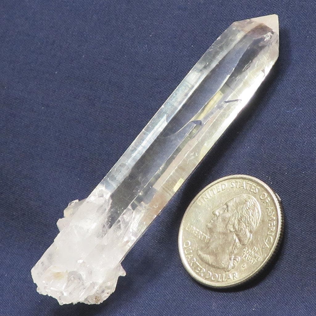 Lemurian Quartz Crystal Point with Penetrator Cluster from Brazil 