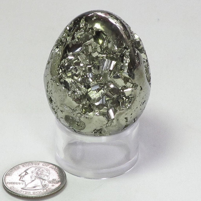 Polished Pyrite Egg from Peru