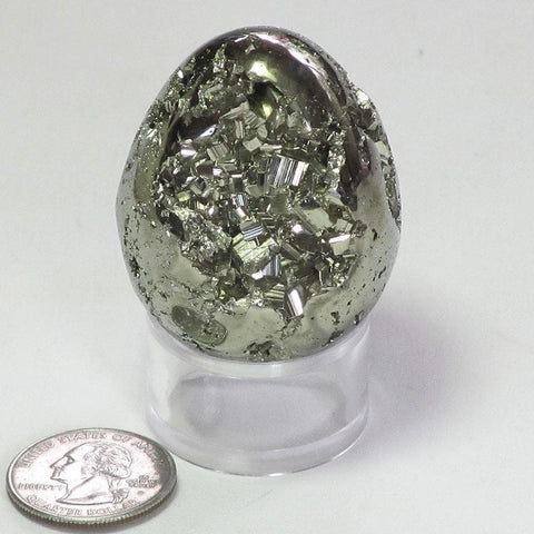 Polished Pyrite Egg from Peru