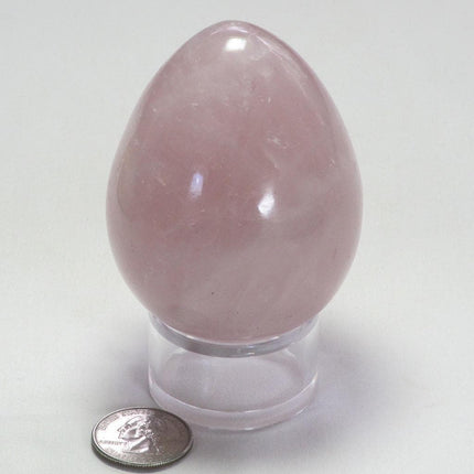 Polished Rose Quartz Crystal Egg from Madagascar