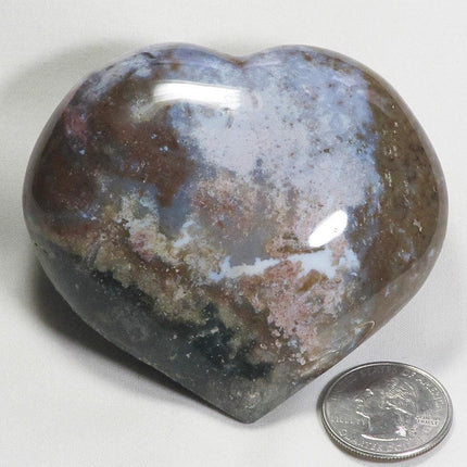 Polished Ocean Jasper Heart from Madagascar
