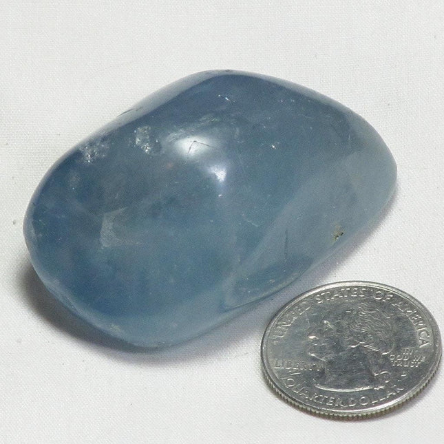 Polished Celestite Pebble from Madagascar