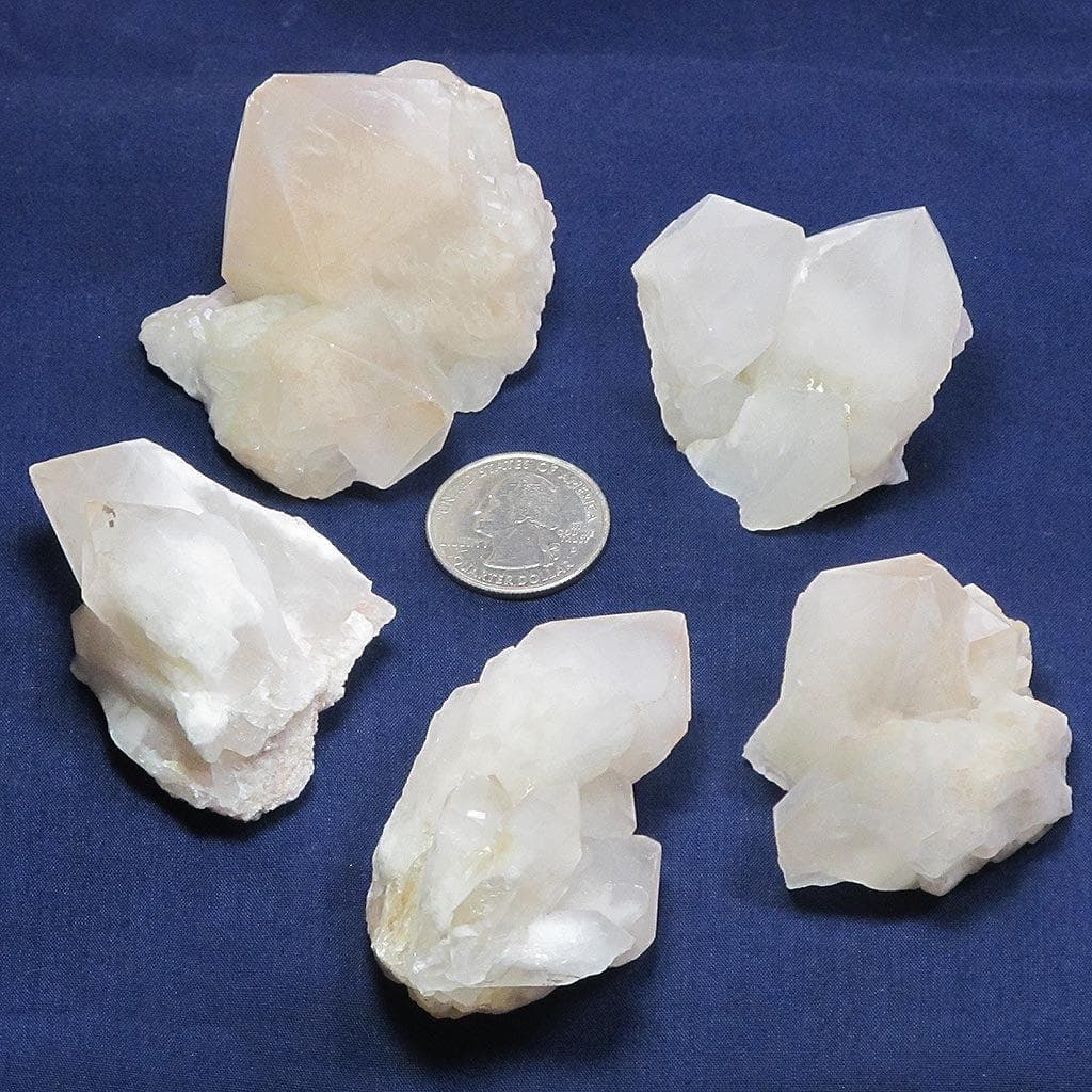 5 Candle Quartz Crystal Clusters from Madagascar