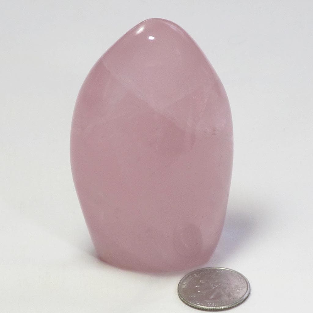 Polished Rose Quartz Crystal Free Form from Madagascar